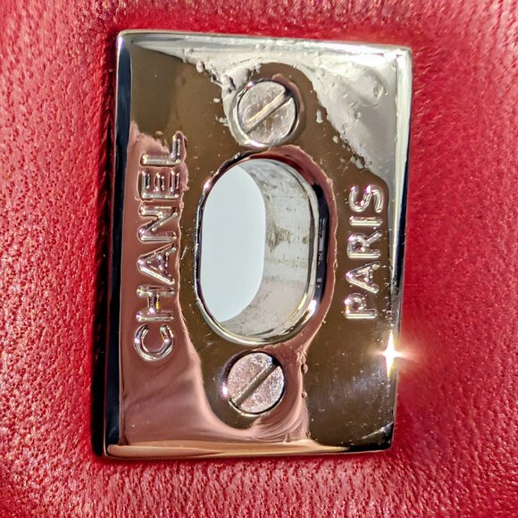 Chanel Rare 2013 17b Red Quilted Classic Jumbo Lambskin Double Flap Bag - Picture 7 of 16